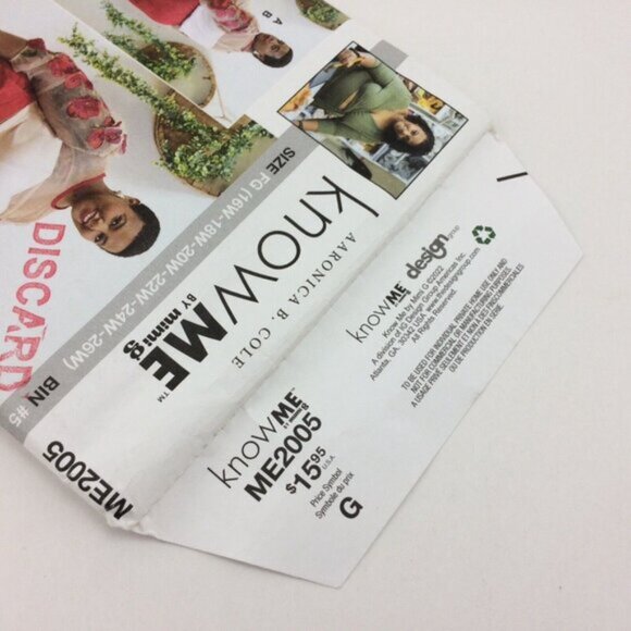 Know Me Womens Top and Pants Sewing Pattern ME2005 Uncut Aaronica Cole 16W-26W - Picture 2 of 9